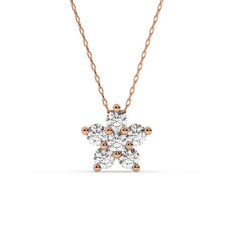 Small but mighty, this elegant and sweet white gold diamond flower pendant is an everyday essential for the ‘new normal’ of luxury. Graceful and timeless, this stunning 16-inch necklace looks beautiful on its own or paired in a set or stack. It rests gracefully on your neck and brings that extra bit of sparkle to any jewelry lovers collection.