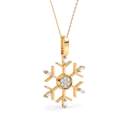 Recreating the feeling of peace and serenity, the snowflake is a statement in itself. A poetic addition to your jewellery collection, it works its symbolism by being a practical and yet a powerful piece when worn by any.