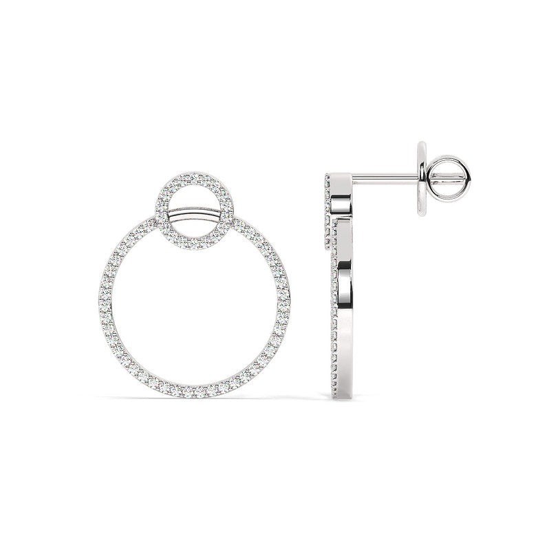 The timeless earring that showcases the mastery of this fine piece where subtle meets statement with our detachable round tops. A beautiful piece which is functional enough to pair with various outfits owing to its simple charm.
