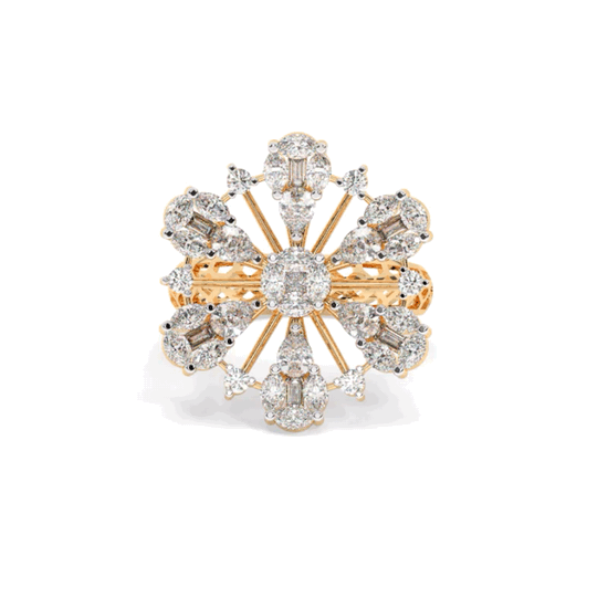 Nothing is as romantic as a bouquet of flowers. Is there a bloom as dazzling as diamonds encrusted in gold, we think not. We know this rare piece of jewelry inspired by the floral beauty around us will encapsulate your ever lasting charm.